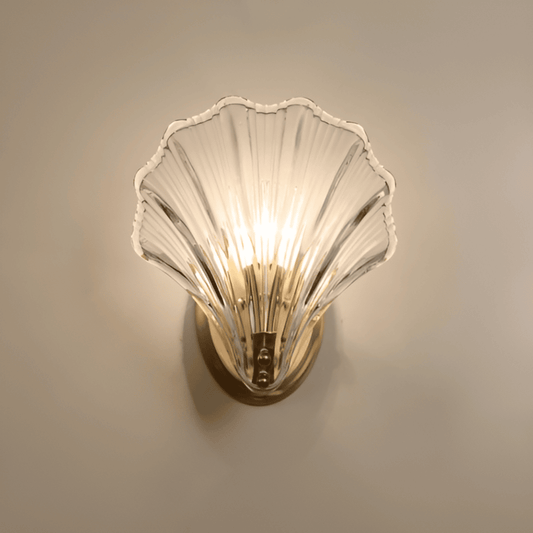 Glass Wall Light - Brass Accent - Elegant Ambient Lighting - Image 1