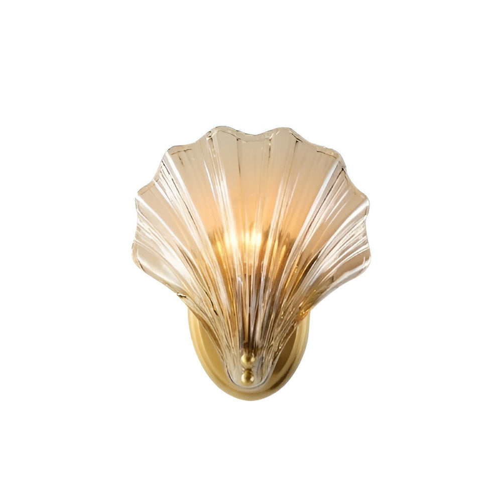Glass Wall Light - Brass Accent - Elegant Ambient Lighting - Image 2