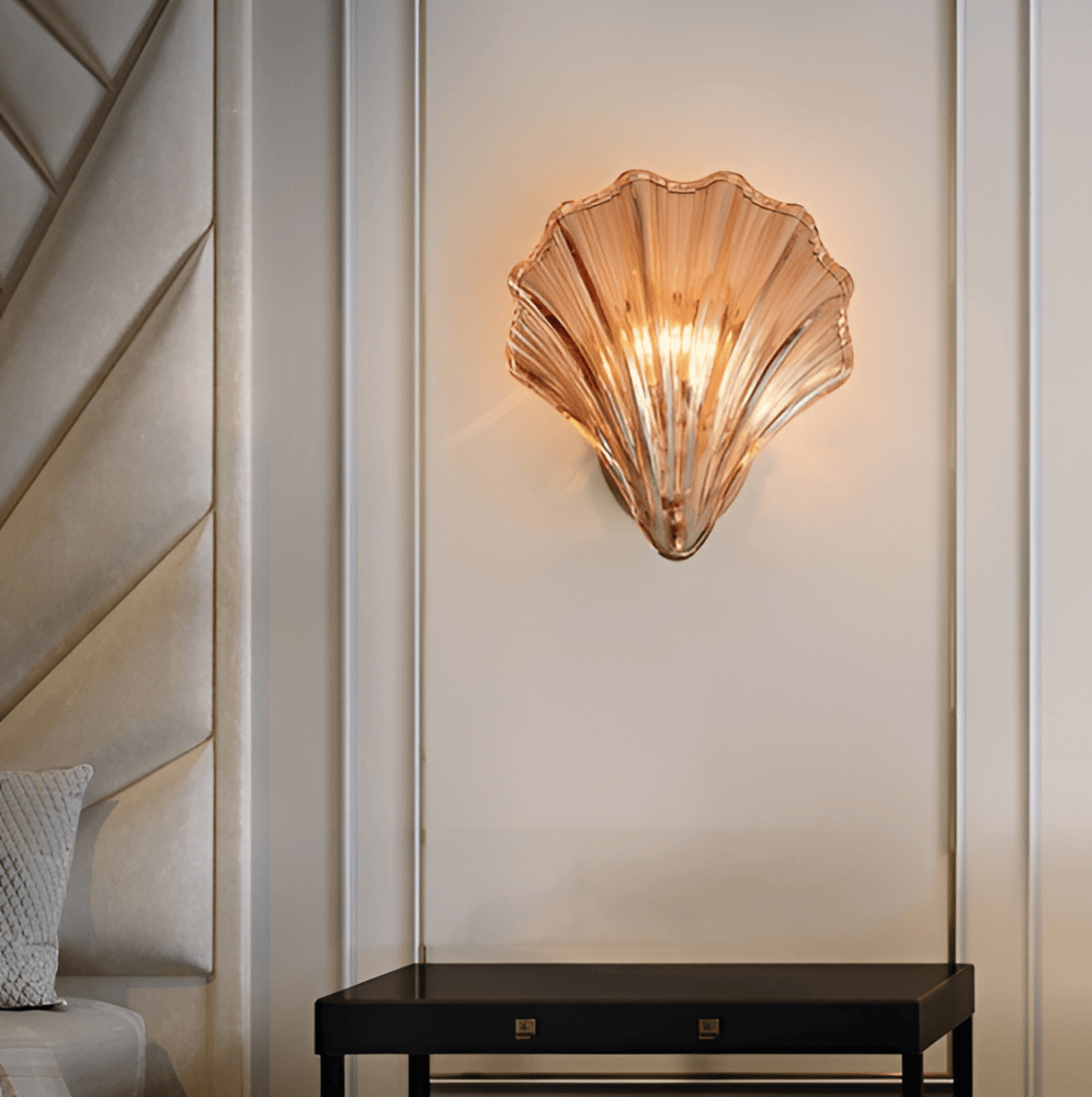 Glass Wall Light - Brass Accent - Elegant Ambient Lighting - Image 4