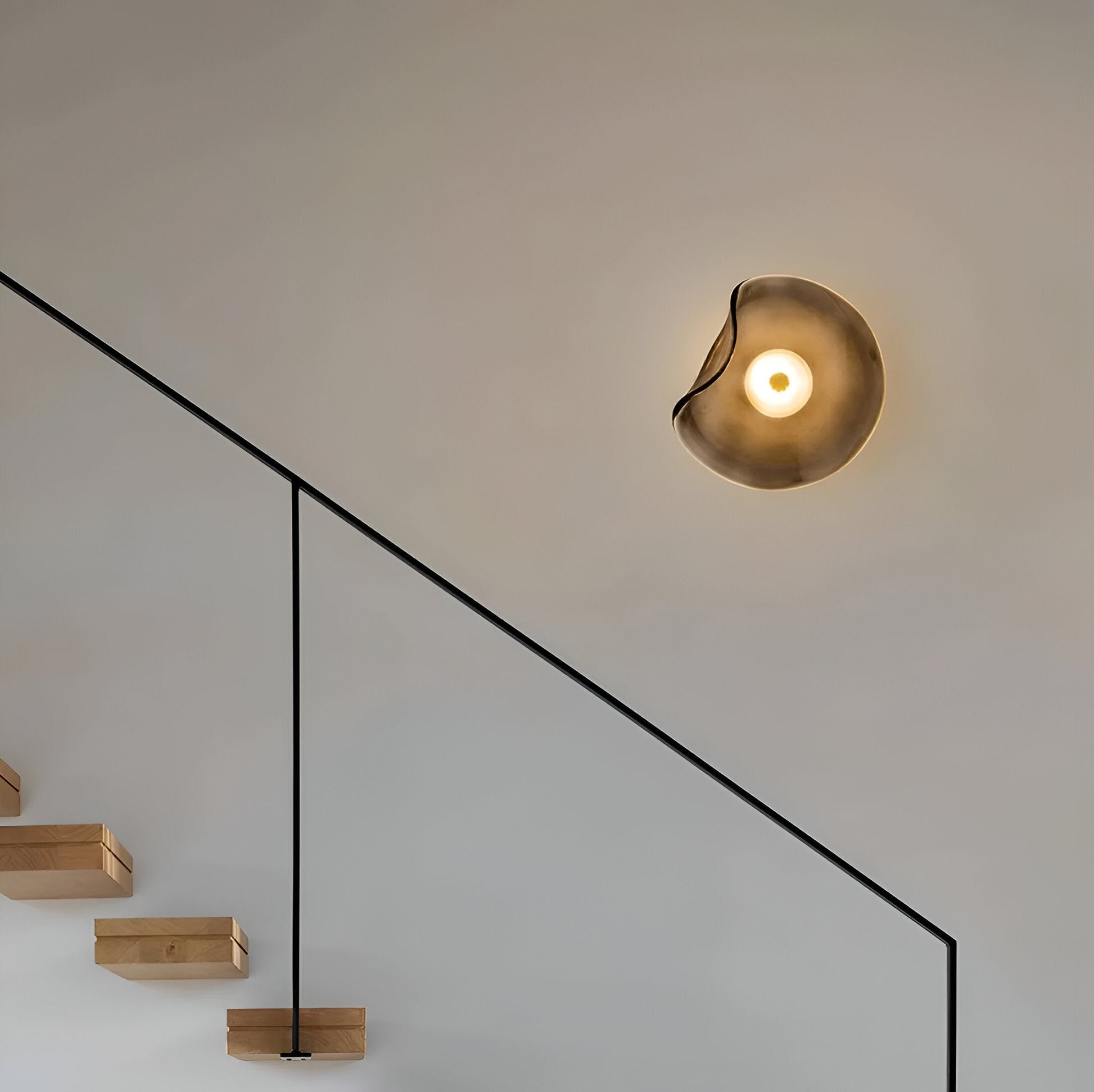 Glass Wall Sconce - Japandi Style - Modern LED Wall Light - Lasson Living - Image 2