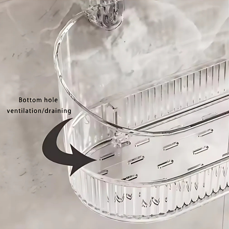 GlideHold OrganizerRack: Organizer Storage Rack with Water Drainage Holes