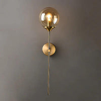 Globe Glass Wall Lamp - Modern Stylish Sconce - Hardwired Lighting Fixture