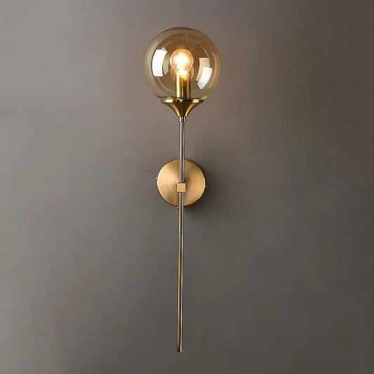 Globe Glass Wall Lamp - Modern Stylish Sconce - Hardwired Lighting Fixture - Image 1