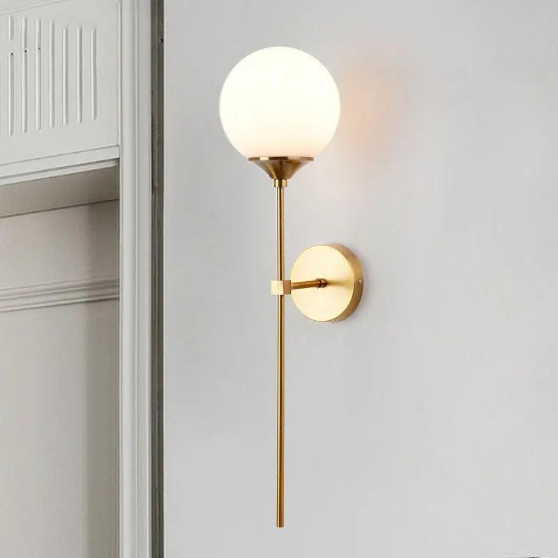 Globe Glass Wall Lamp - Modern Stylish Sconce - Hardwired Lighting Fixture - Image 2