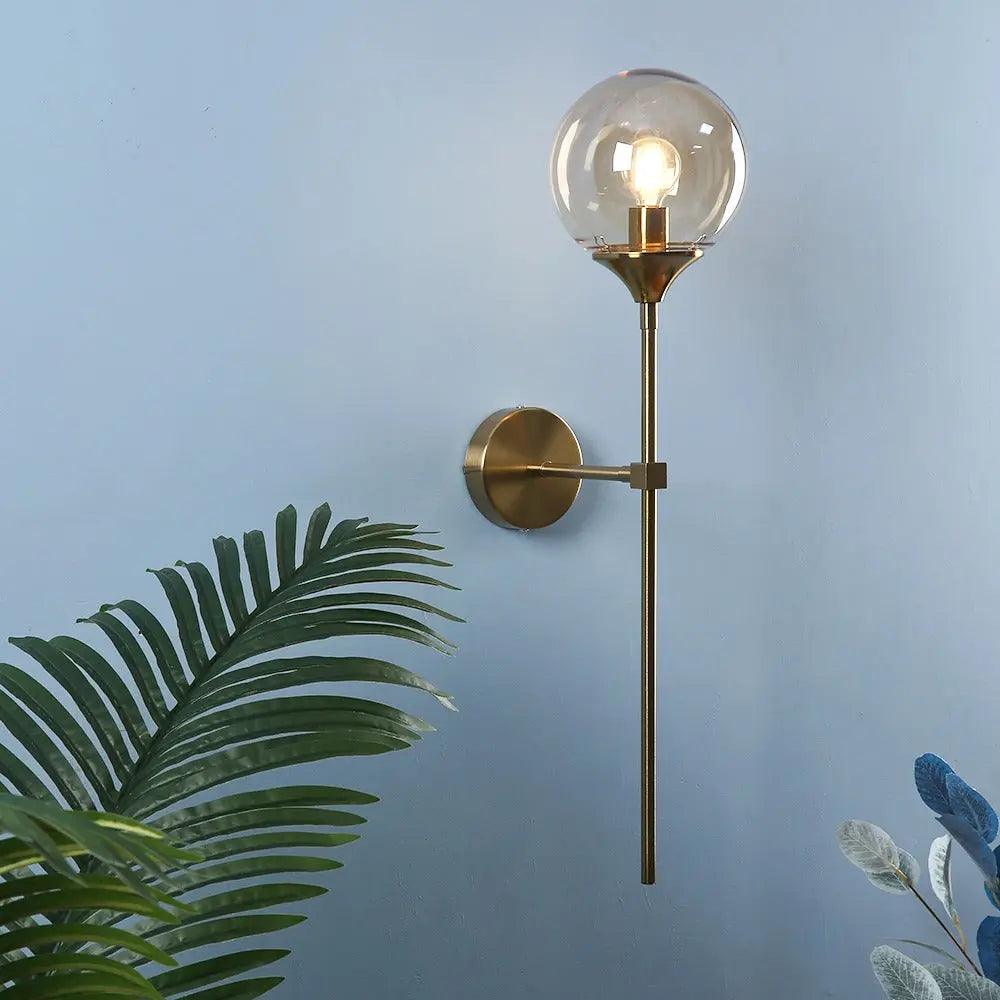 Globe Glass Wall Lamp - Modern Stylish Sconce - Hardwired Lighting Fixture - Image 3
