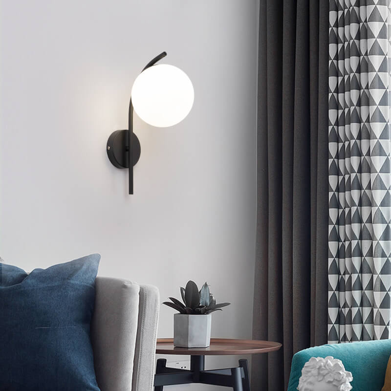 Globe Glass Wall Sconce - Modern Arc Wall Light - Stylish Nordic Design - Image 2