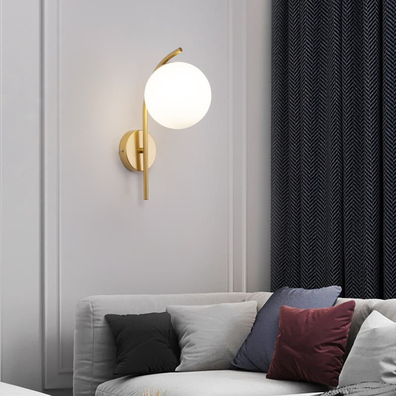 Globe Glass Wall Sconce - Modern Arc Wall Light - Stylish Nordic Design - Image 3