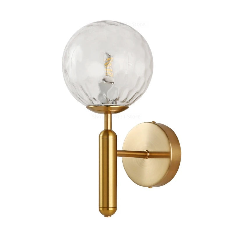 Globe Glass Wall Sconce - Modern Iron LED Wall Lamp - Nordic Style - Image 2