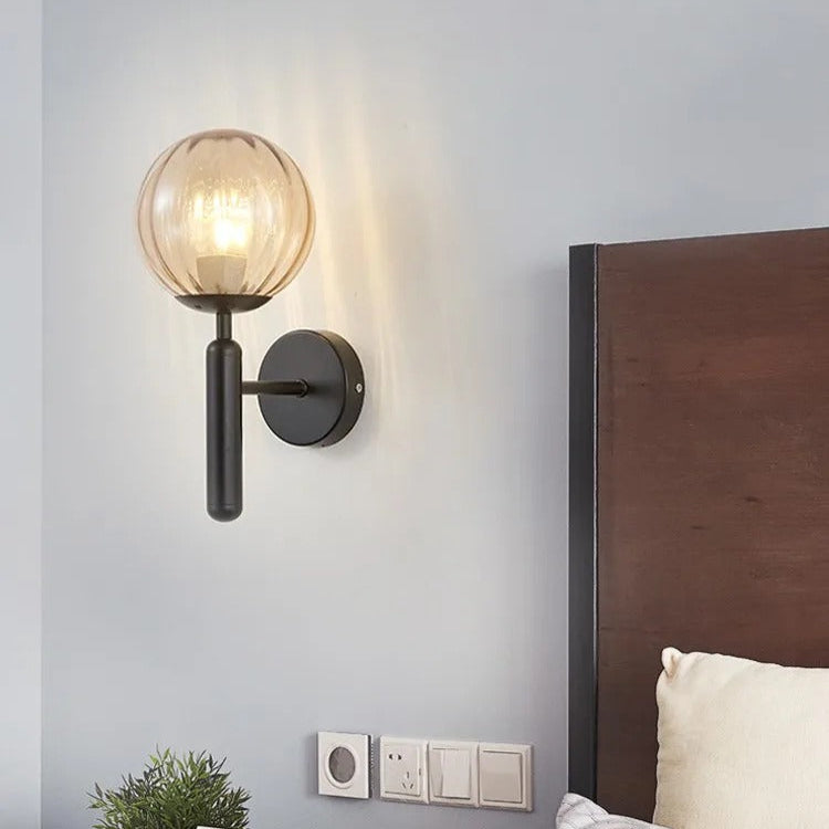 Globe Glass Wall Sconce - Modern Iron LED Wall Lamp - Nordic Style - Image 8
