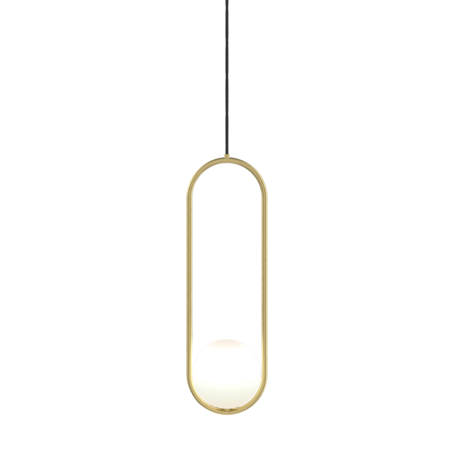 Globe Pendant Light - Brass or Black Metal Frame - Modern Industrial Hanging Lamp - Image 8