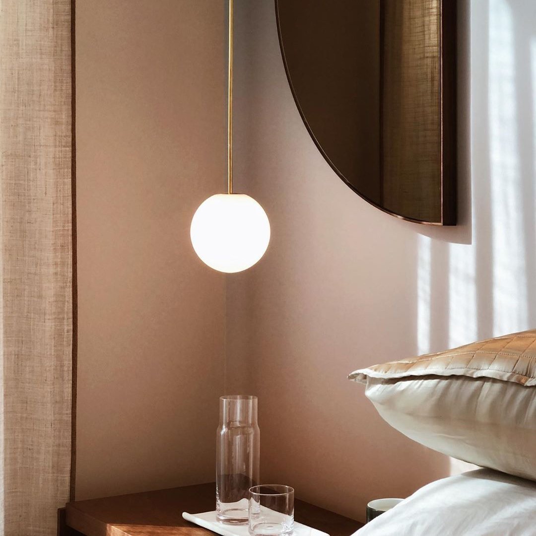 Globe Pendant Light - Glass Shade - Minimalist Style - Metal Accents - Image 2
