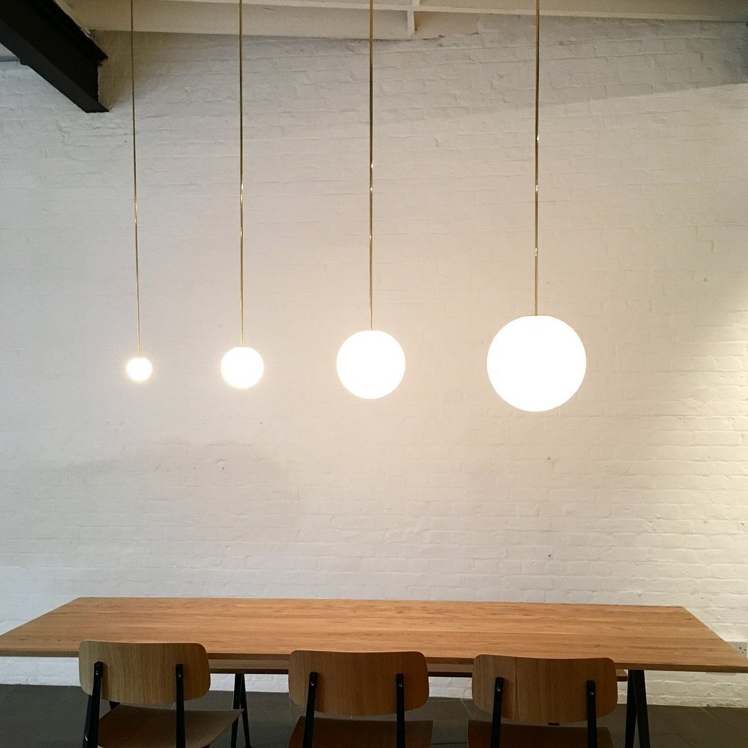 Globe Pendant Light - Glass Shade - Minimalist Style - Metal Accents - Image 3