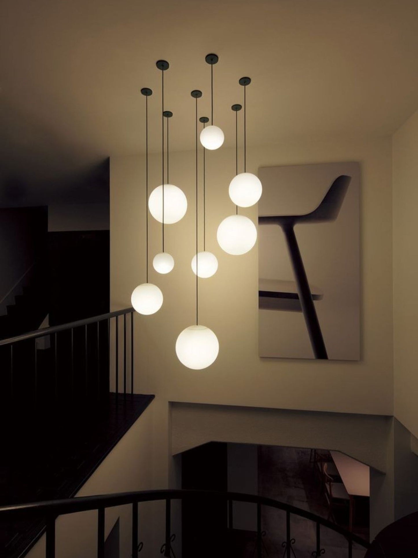 Globe Pendant Light - Glass Shade - Minimalist Style - Metal Accents - Image 5