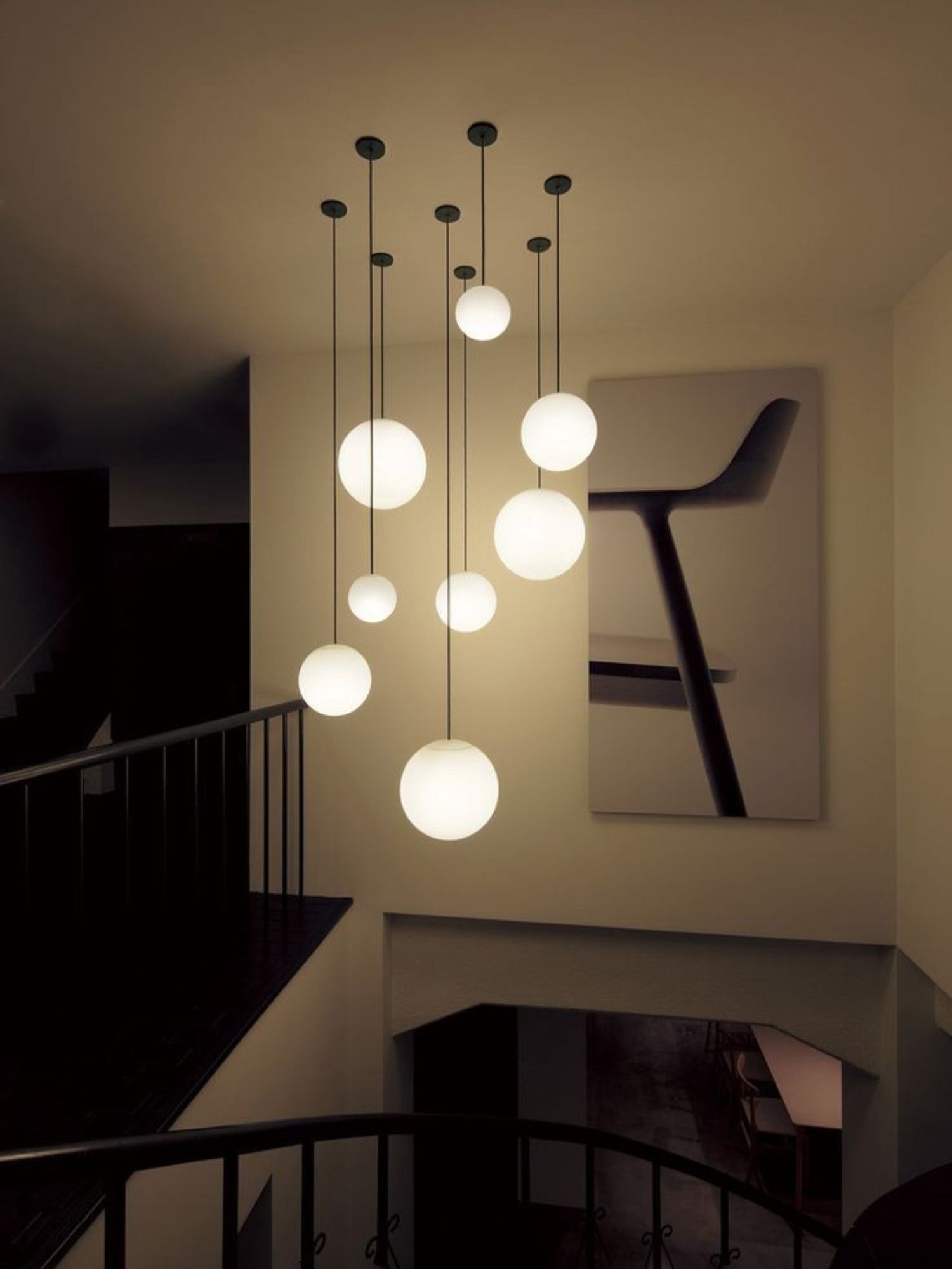 Globe Pendant Light - Glass Shade - Minimalist Style - Metal Accents - Image 5