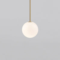 Globe Pendant Light - Glass Shade - Minimalist Style - Metal Accents