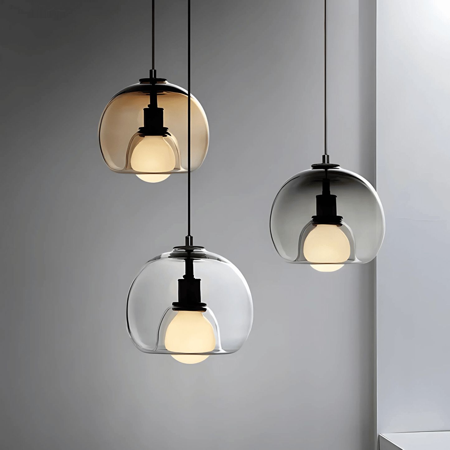Globe Pendant Light - Hand Blown Glass - Modern Style - Image 3