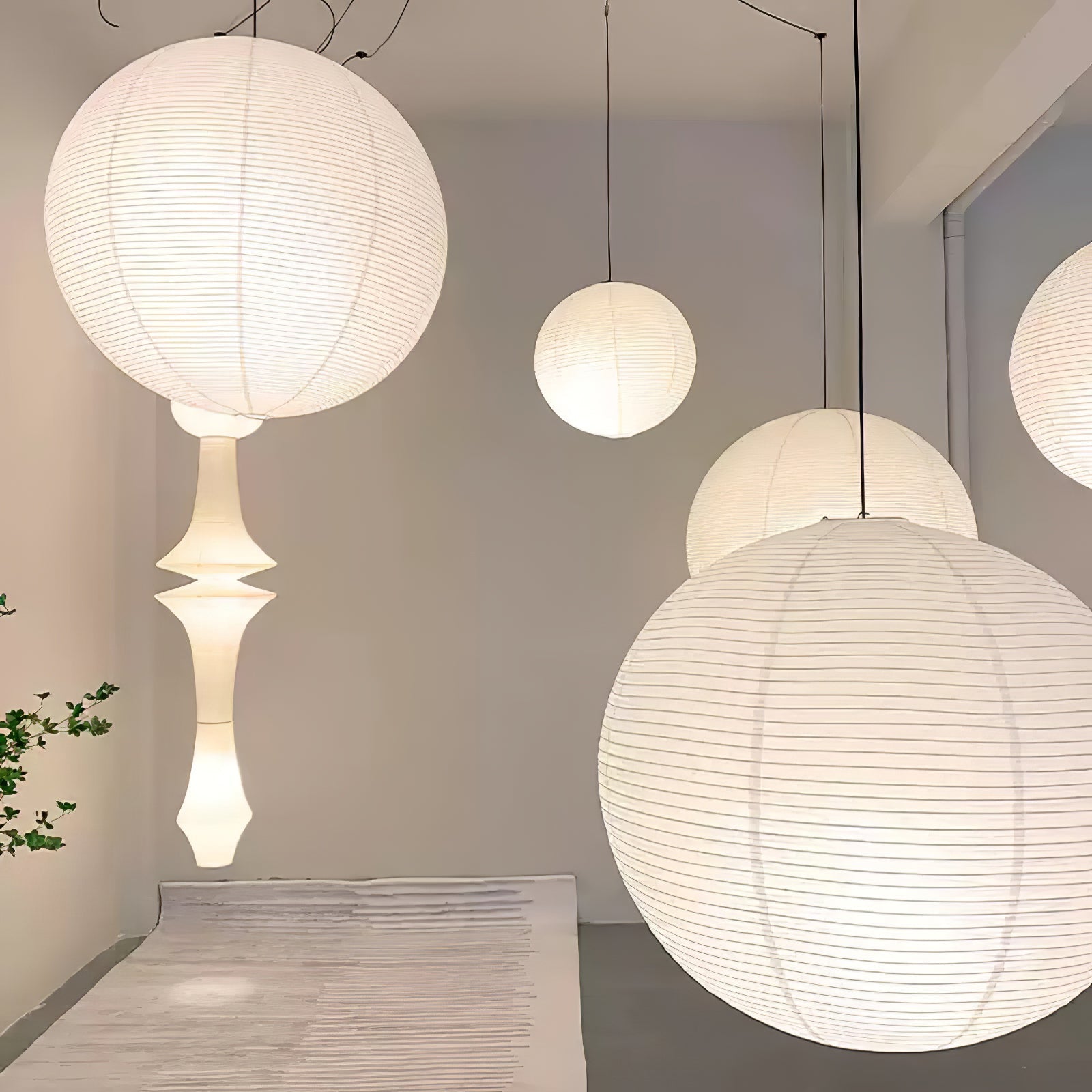 Globe Pendant Light - Round Paper Lantern - Stylish Hanging Lamp - Image 4
