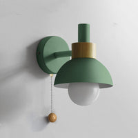 Globe Wall Sconce - Wood and Metal Accent Light - Modern Style