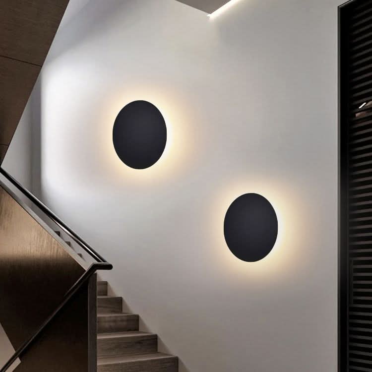 GlowNight Metal Round LED Wall Light - Set of 2
