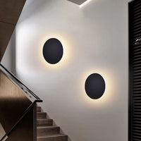GlowNight Metal Round LED Wall Light - Set of 2