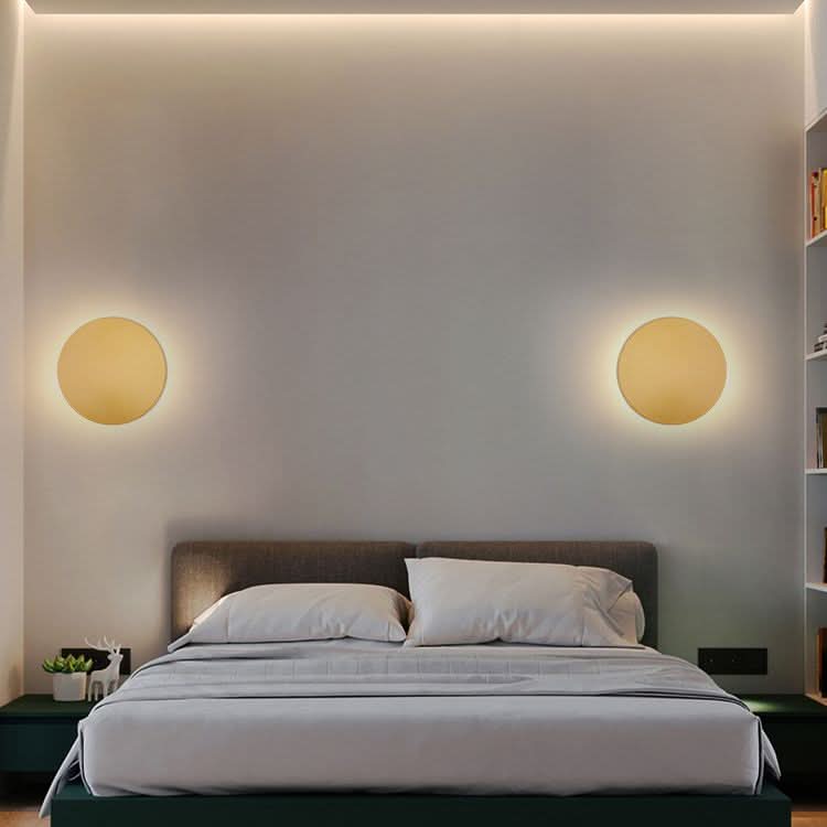 GlowNight Metal Round LED Wall Light - Set of 2