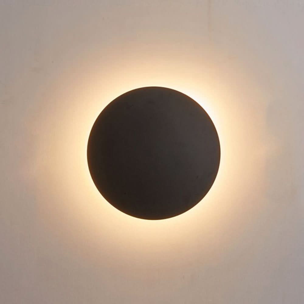 GlowNight Metal Round LED Wall Light - Set of 2