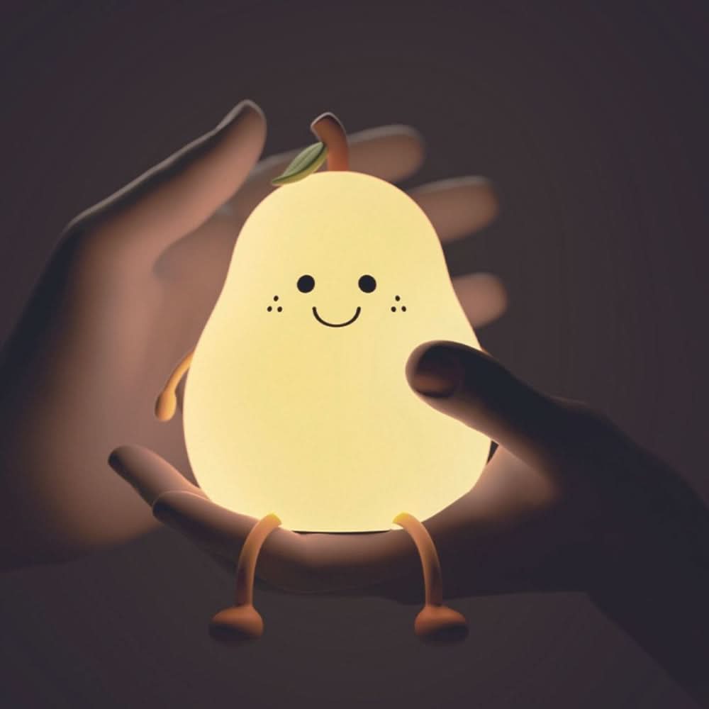 GlowPear Rechargeable Silicone Night Light for Kids