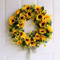 Gold Artificial Sunflower Wreath