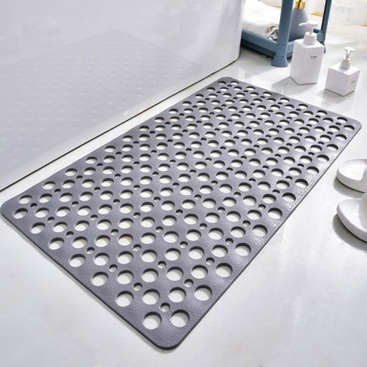 Gray Anti-Slip PVC Bath Mat - Shower & Bathtub Safety Mat - Image 1
