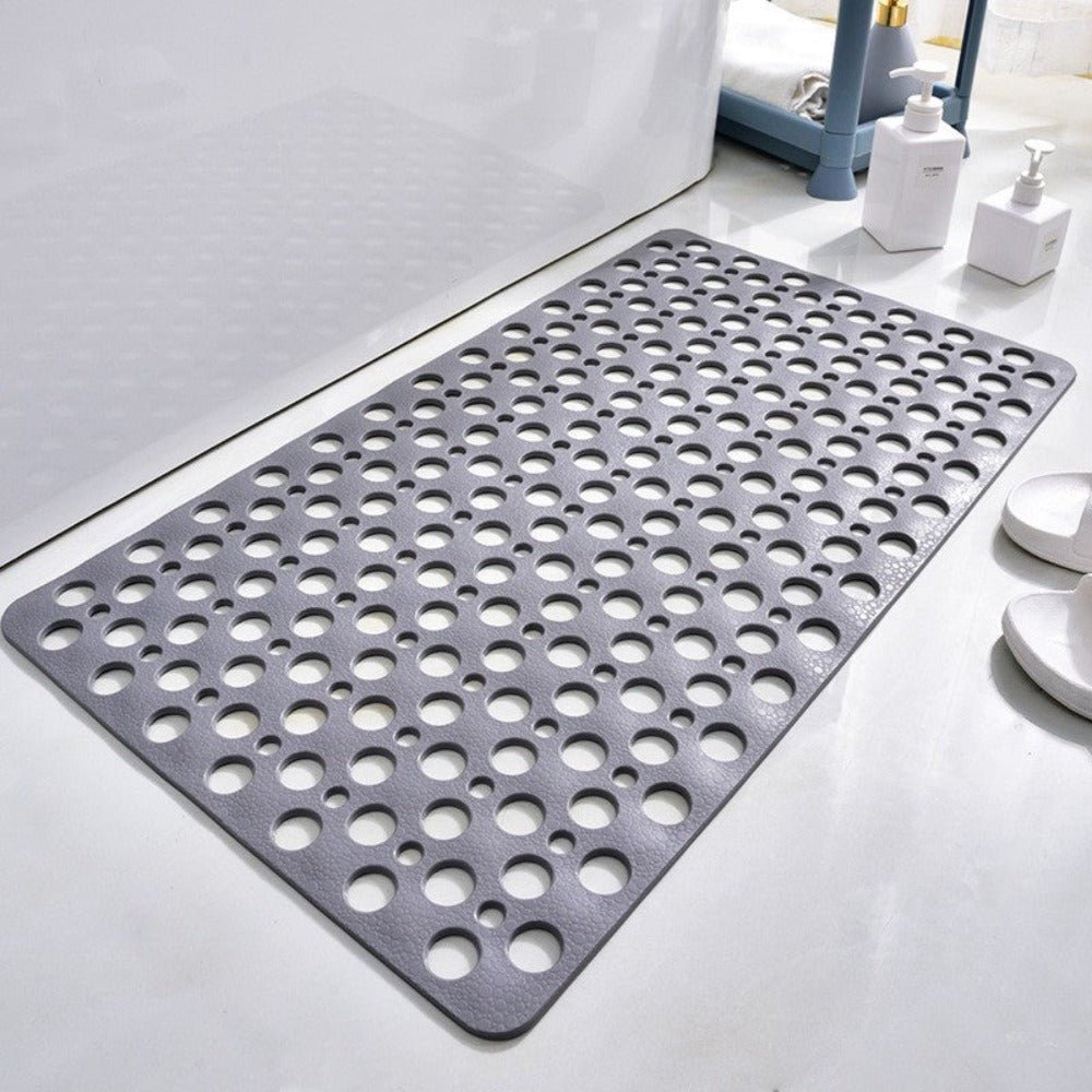 Gray Anti-Slip PVC Bath Mat - Shower & Bathtub Safety Mat - Image 2