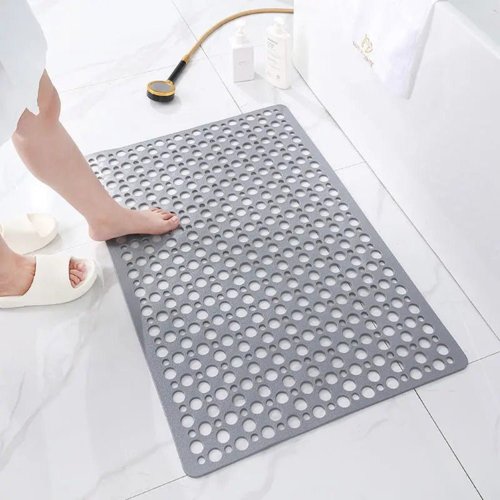 Gray Anti-Slip PVC Bath Mat - Shower & Bathtub Safety Mat - Image 4