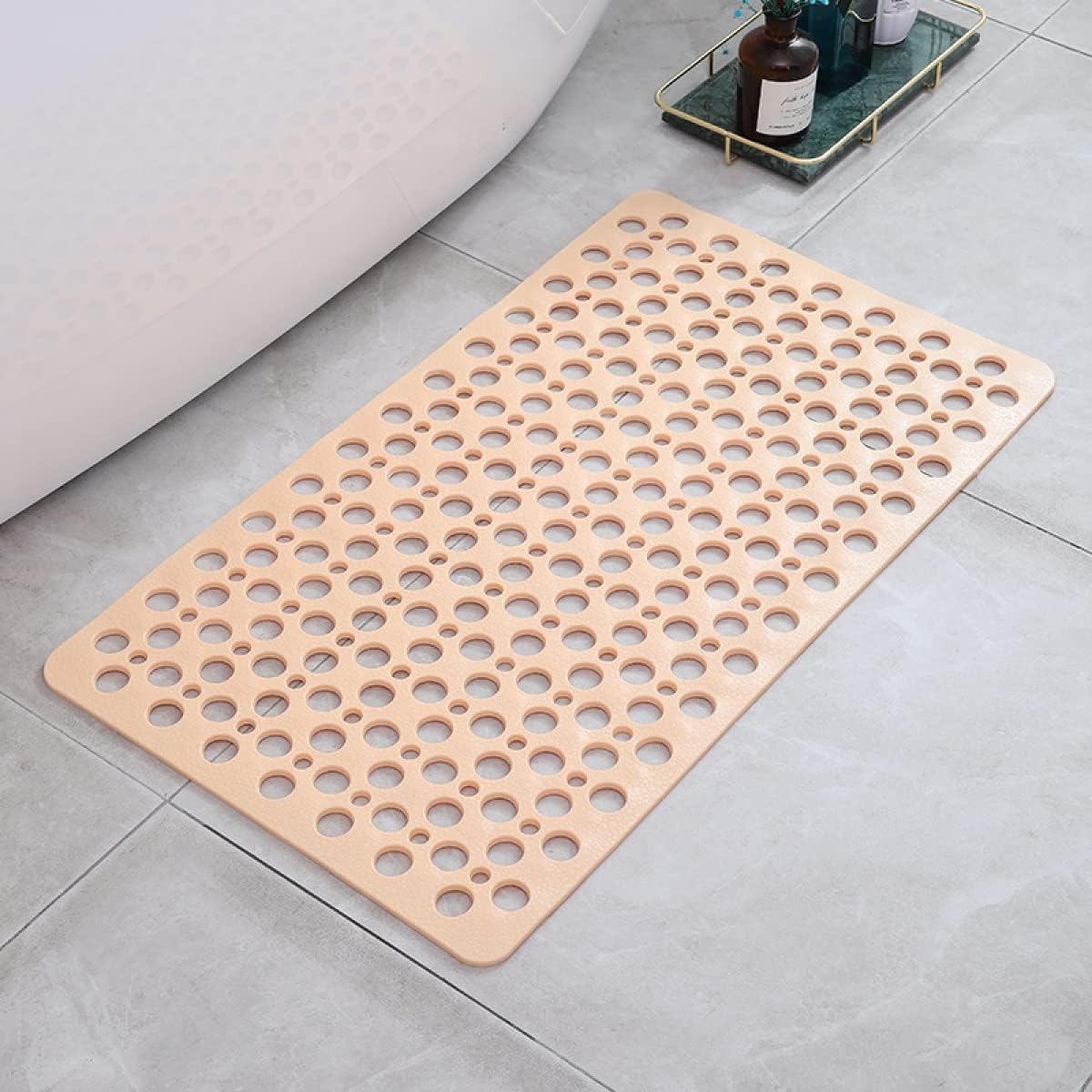 Gray Anti-Slip PVC Bath Mat - Shower & Bathtub Safety Mat - Image 8