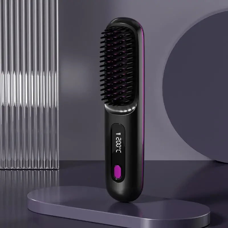 Hair Straightener | Ceramic Ionic Hair Straightener | USB-Rechargeable with LCD Display | Glissara