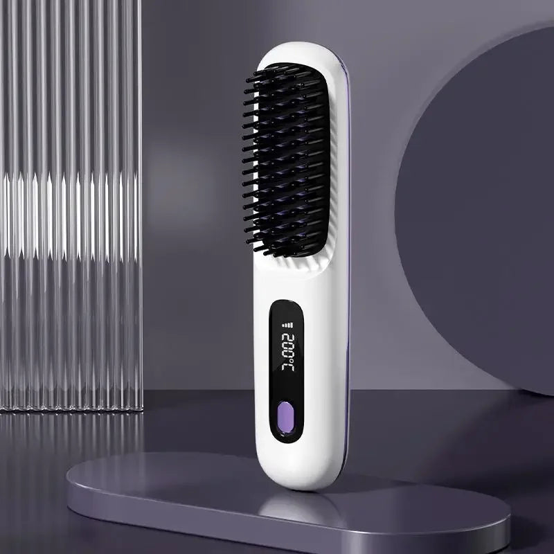 Hair Straightener | Ceramic Ionic Hair Straightener | USB-Rechargeable with LCD Display | Glissara