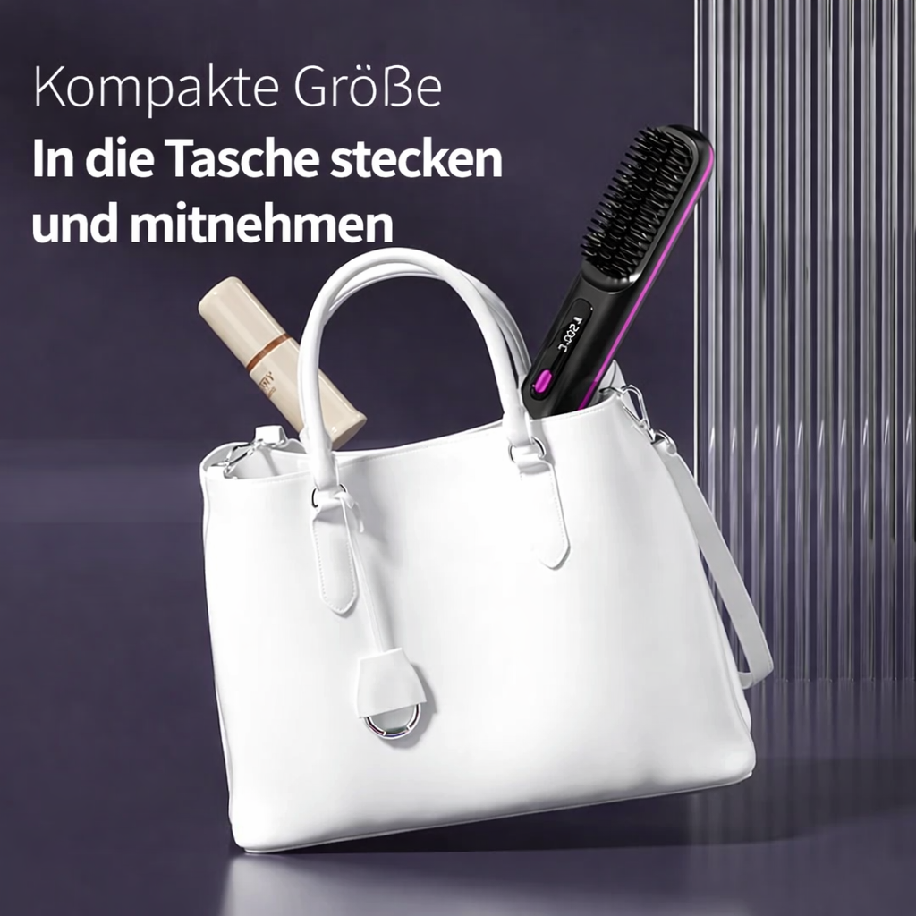 Hair Straightener | Ceramic Ionic Hair Straightener | USB-Rechargeable with LCD Display | Glissara