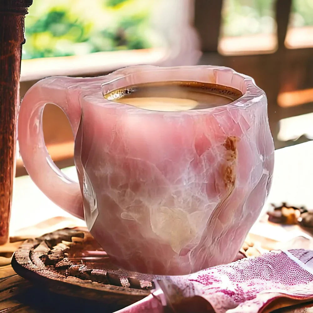 Handcrafted Gemstone Mug - Artisan Stone Coffee Cup - Unique Decorative Mug - Image 2
