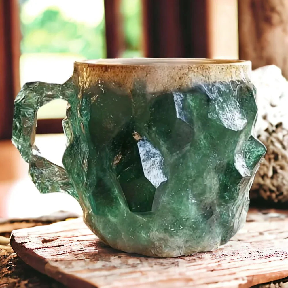 Handcrafted Gemstone Mug - Artisan Stone Coffee Cup - Unique Decorative Mug - Image 3