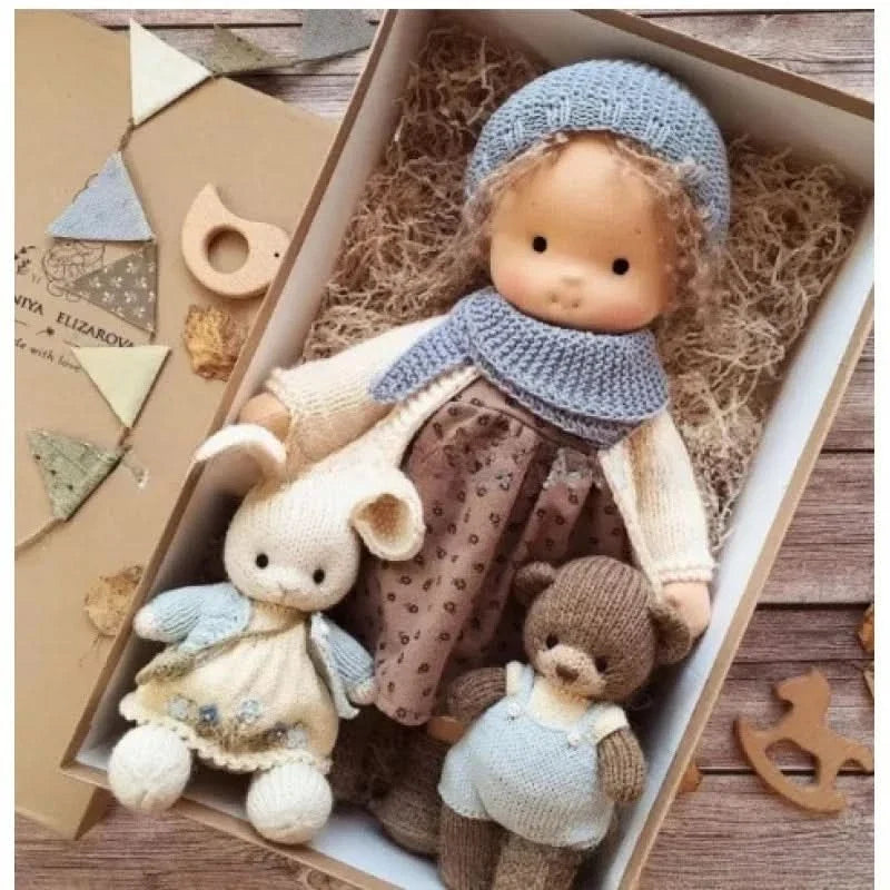 Handmade Cotton Plush Doll – Waldorf Style Elise Toy