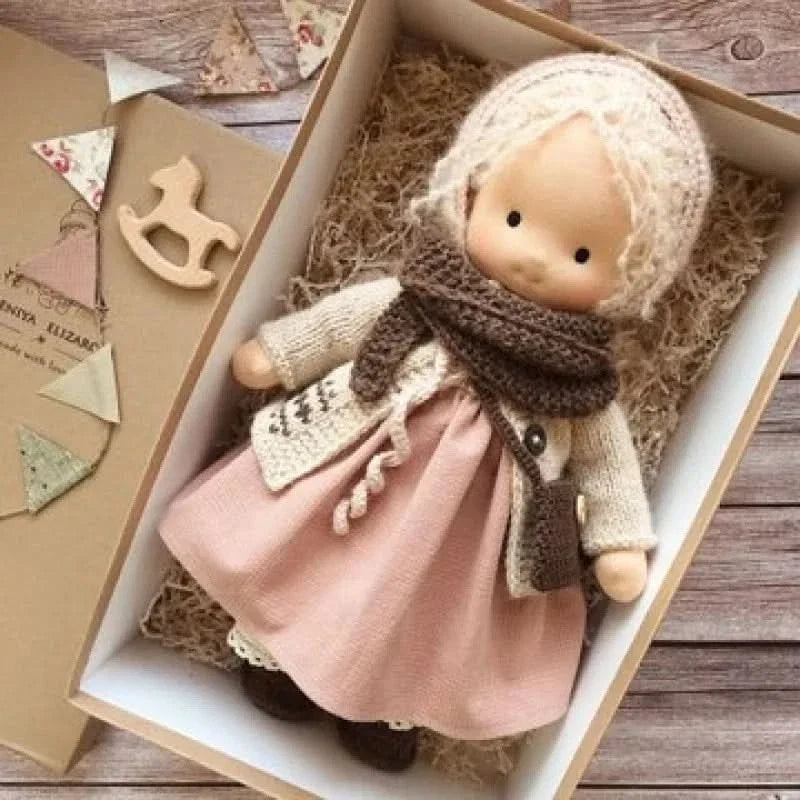 Handmade Cotton Plush Doll – Waldorf Style Elise Toy