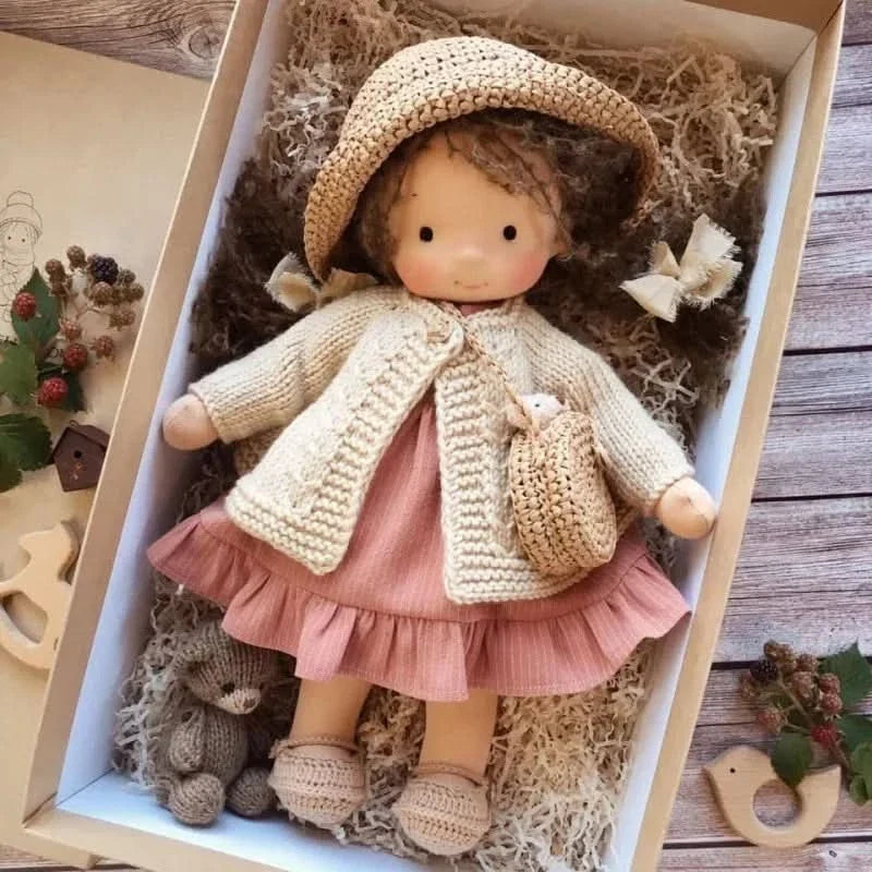Handmade Cotton Plush Doll – Waldorf Style Elise Toy
