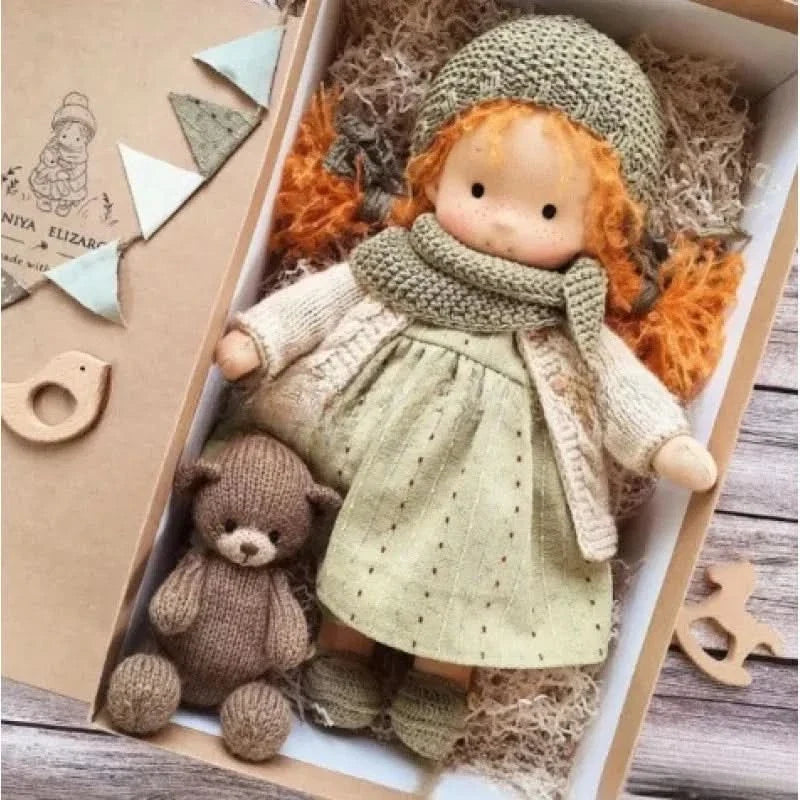 Handmade Cotton Plush Doll – Waldorf Style Elise Toy