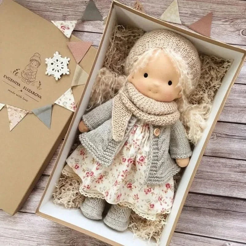 Handmade Cotton Plush Doll – Waldorf Style Elise Toy