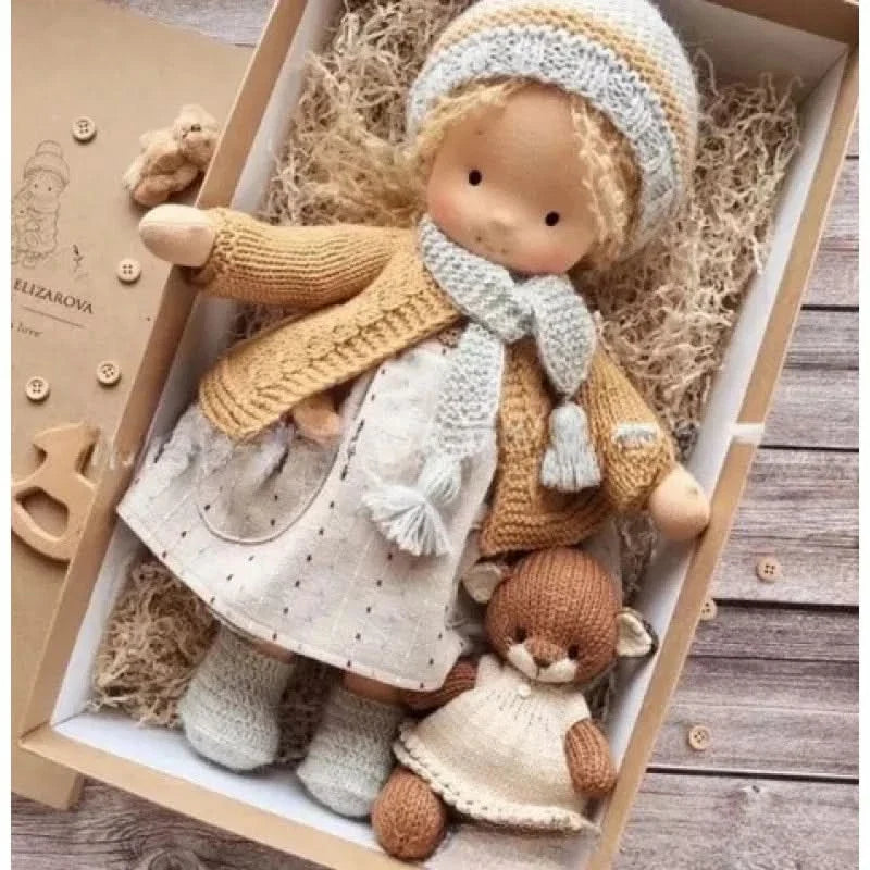 Handmade Cotton Plush Doll – Waldorf Style Elise Toy