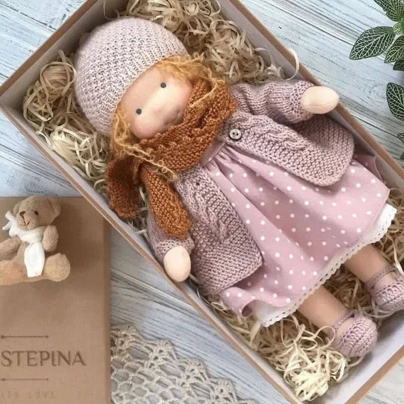 Handmade Cotton Plush Doll – Waldorf Style Elise Toy