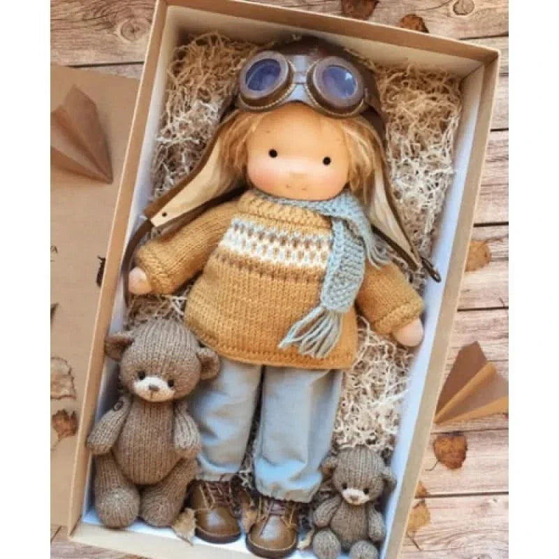 Handmade Cotton Plush Doll – Waldorf Style Elise Toy
