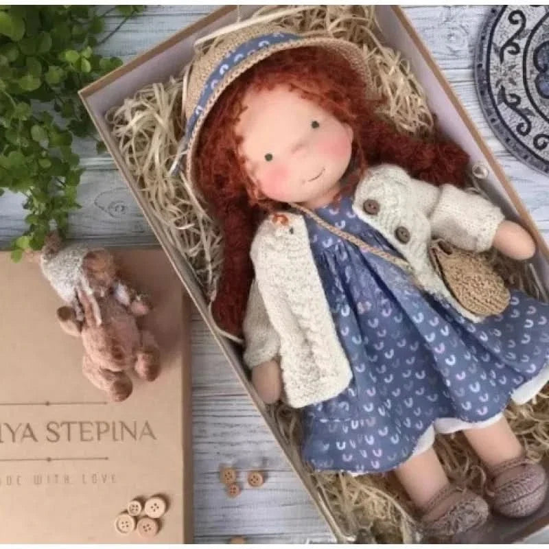 Handmade Cotton Plush Doll – Waldorf Style Elise Toy