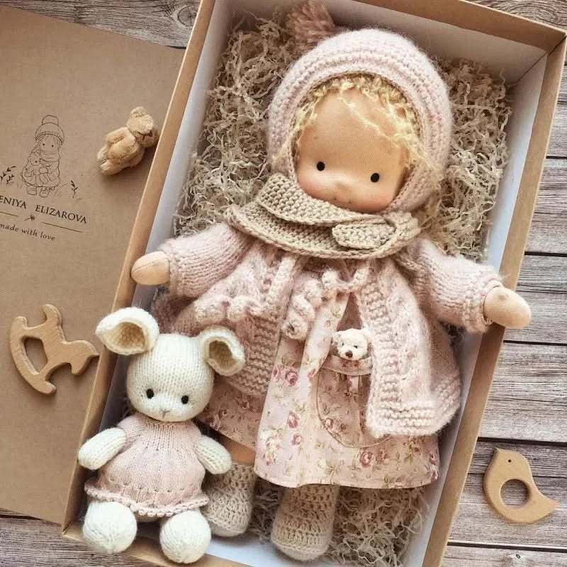 Handmade Cotton Plush Doll – Waldorf Style Elise Toy