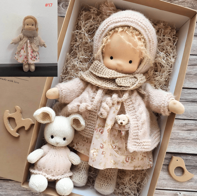 Handmade Waldorf Cuddle Doll for Children