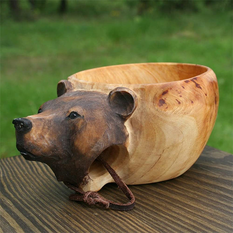 Handmade Wooden Cup for Adventure and Wilderness