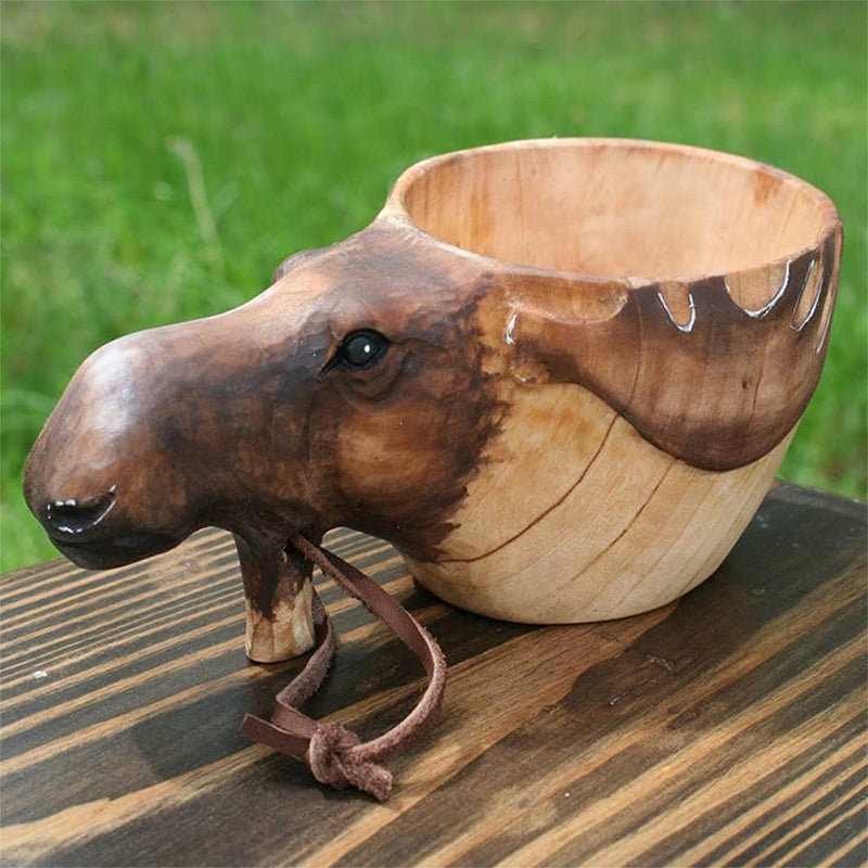 Handmade Wooden Cup for Adventure and Wilderness
